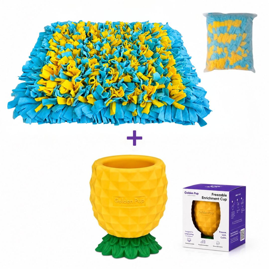 Freezable Pineapple Enrichment Cup | Calming Frozen Slow Feeder & Enrichment Toy for Dogs