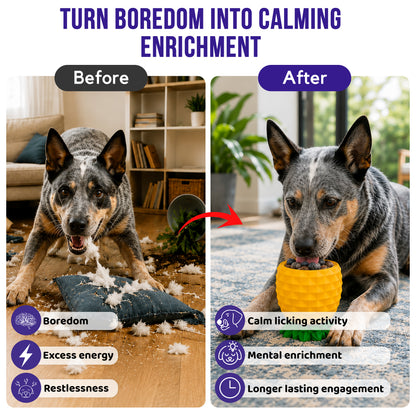 Freezable Pineapple Enrichment Cup | Calming Frozen Slow Feeder & Enrichment Toy for Dogs
